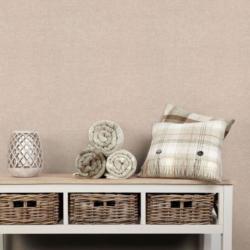 Vliestapete Uni Leinenoptik Struktur Beige 10563-02 Zimmer