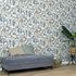 Vliestapete Abstrakt Floral Blau Creme Braun 10586-09 Raum 7