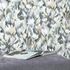 Vliestapete Abstrakt Floral Blau Creme Braun 10586-09 Zimmer 1