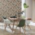 Vliestapete Abstrakt Floral Braun Blau Orange 10586-11 Raum 7