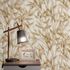Vliestapete Blattmuster Creme Braun Glitzer 10587-11 10