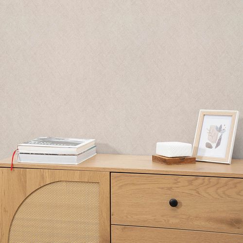 Vliestapete Muster Grafisch Uni Beige Rosa 10589-05 Zimmer