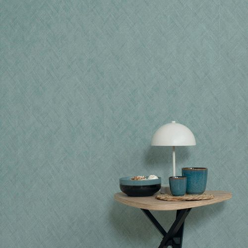 Vliestapete Muster Grafisch Uni Petrol Blau 10589-19 Zimmer