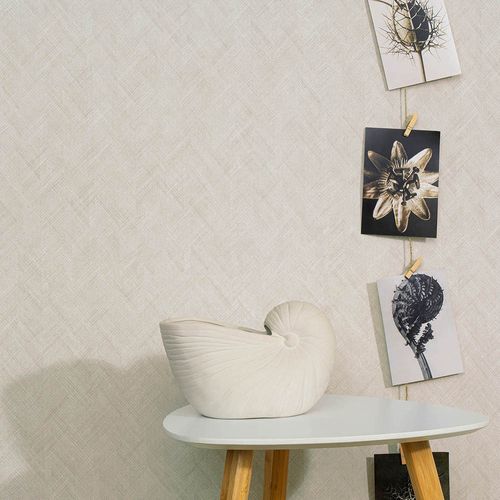 Vliestapete Muster Grafisch Uni Beige Grau 10589-38 Zimmer