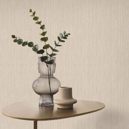 Vliestapete Uni Streifen Beige Grau Glitzer 10590-02 Zimmer