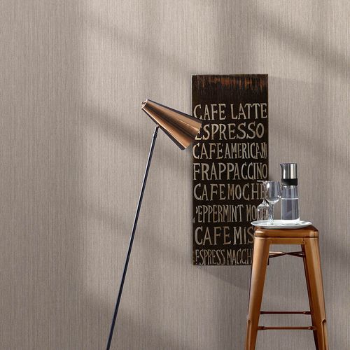 Vliestapete Uni Streifen Braun Beige Glitzer 10590-32 Zimmer