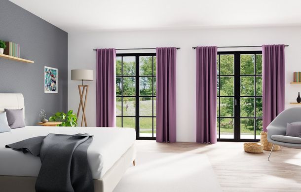 Vorhang verdeckte Schlaufe mauve Galdin 6035-58 Homing