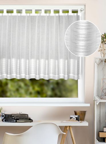 Gardine weiß halbtransparent Mine 8330-09 Homing