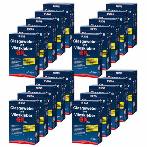 20x PUFAS Glasgewebe- und Vlieskleber GK ultra 1 Kg
