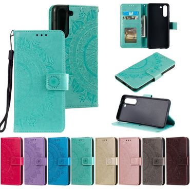 Hülle für Samsung Galaxy S21 FE Handyhülle Flip Case Cover Tasche Etui Mandala