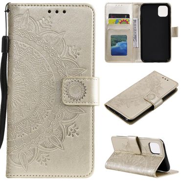 Hülle für Apple iPhone 11 Pro [5,8 Zoll] Handyhülle Wallet Case Flip Cover Mandala Gold