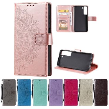 Hülle für Samsung Galaxy S22 5G Handyhülle Flip Case Cover Tasche Etui Mandala