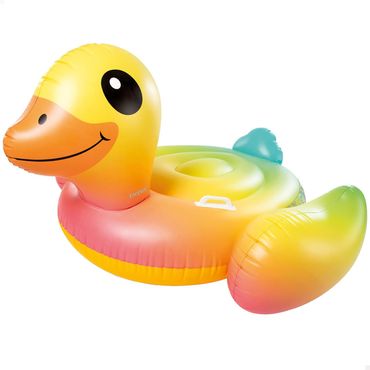 Intex 57556NP - Aufblasbares Reittier Ente, Vinyl, Mehrfarbig, 147x147x81 cm