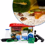 Premium Mongolische Urzeitkrebse Komplettset mit LED-Beleuchtung - Filter und Heizung - Feenkrebse - Branchipodopsis affinis - Muschelschaler Eocyzicus davidi und Triops sp. Mongolei (Produktbild)