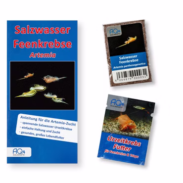 Artemia franciscana-Zucht Set (klein) für Aquarianer - mehr als 1.000.000 Eier - mit Futter und Anleitung Artemia franciscana-Zucht Set (klein) für Aquarianer - mehr als 1.000.000 Eier - mit Futter und Anleitung (Produktbild)