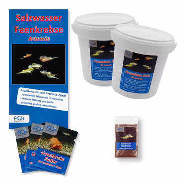 Artemia franciscana Zucht Set (groß) - mehr als 1.000.000 Eier - mit 2 kg Premiumsalz 3 x Urzeitkrebse Futter und Anleitung Artemia franciscana Zucht Set (groß) - mehr als 1.000.000 Eier - mit 2 kg Premiumsalz 3 x Urzeitkrebse Futter und Anleitung (Produktbild)