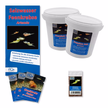 Artemia franciscana Zucht Set (groß) - mehr als 1.000.000 Eier - mit 2 kg Premiumsalz 3 x Urzeitkrebse Futter und Anleitung Artemia franciscana Zucht Set (groß) - mehr als 1.000.000 Eier - mit 2 kg Premiumsalz 3 x Urzeitkrebse Futter und Anleitung (Produktbild)