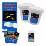 Artemia parthenogenetica - Artemia Zucht Set (groß) - mehr als 1.000.000 Eier - mit 2 kg Premiumsalz 3 x Urzeitkrebse Futter und Anleitung (Produktbild)