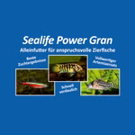 Etikett der Futtersorte Sealife Power Gran - Alleinfutter für Zierfische (Produktbild)