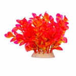 Aquarium Deko Kunststoffpflanze, rotblättrig, Ludwigia, Rückansicht (Produktbild)
