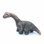 Apatosaurus braun Dinosaurier Ton Aquarium Dekoration Seitenansicht (Produktbild)