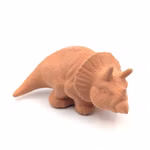 Triceratops terrakotta Dinosaurier Ton Aquarium Dekoration von vorne (Produktbild)