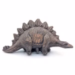 Stegosaurus braun Dinosaurier Ton Aquarium Dekoration Seite (Produktbild)