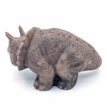 Triceratops braun Dinosaurier Ton Aquarium Dekoration Rücken (Produktbild)