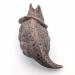 Triceratops braun Dinosaurier Ton Aquarium Dekoration von oben (Produktbild)