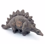 Stegosaurus braun Dinosaurier Ton Aquarium Dekoration Front (Produktbild)
