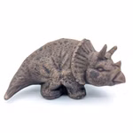 Triceratops braun Dinosaurier Ton Aquarium Dekoration Vollbild (Produktbild)