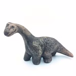 Apatosaurus braun Dinosaurier Ton Aquarium Dekoration Vollbild (Produktbild)