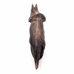 Triceratops braun Dinosaurier Ton Aquarium Dekoration schräg von oben Triceratops braun Dinosaurier Ton Aquarium Dekoration von oben (Produktbild)