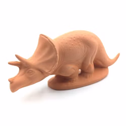 Triceratops terrakotta Dinosaurier Ton Aquarium Dekoration von vorne (Produktbild) Triceratops terrakotta Dinosaurier Ton Aquarium Dekoration von vorne (Produktbild)