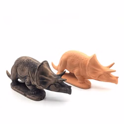 Triceratops terrakotta und braun Dinosaurier Ton Aquarium Dekoration Triceratops terrakotta und braun Dinosaurier Ton Aquarium Dekoration (Produktbild)