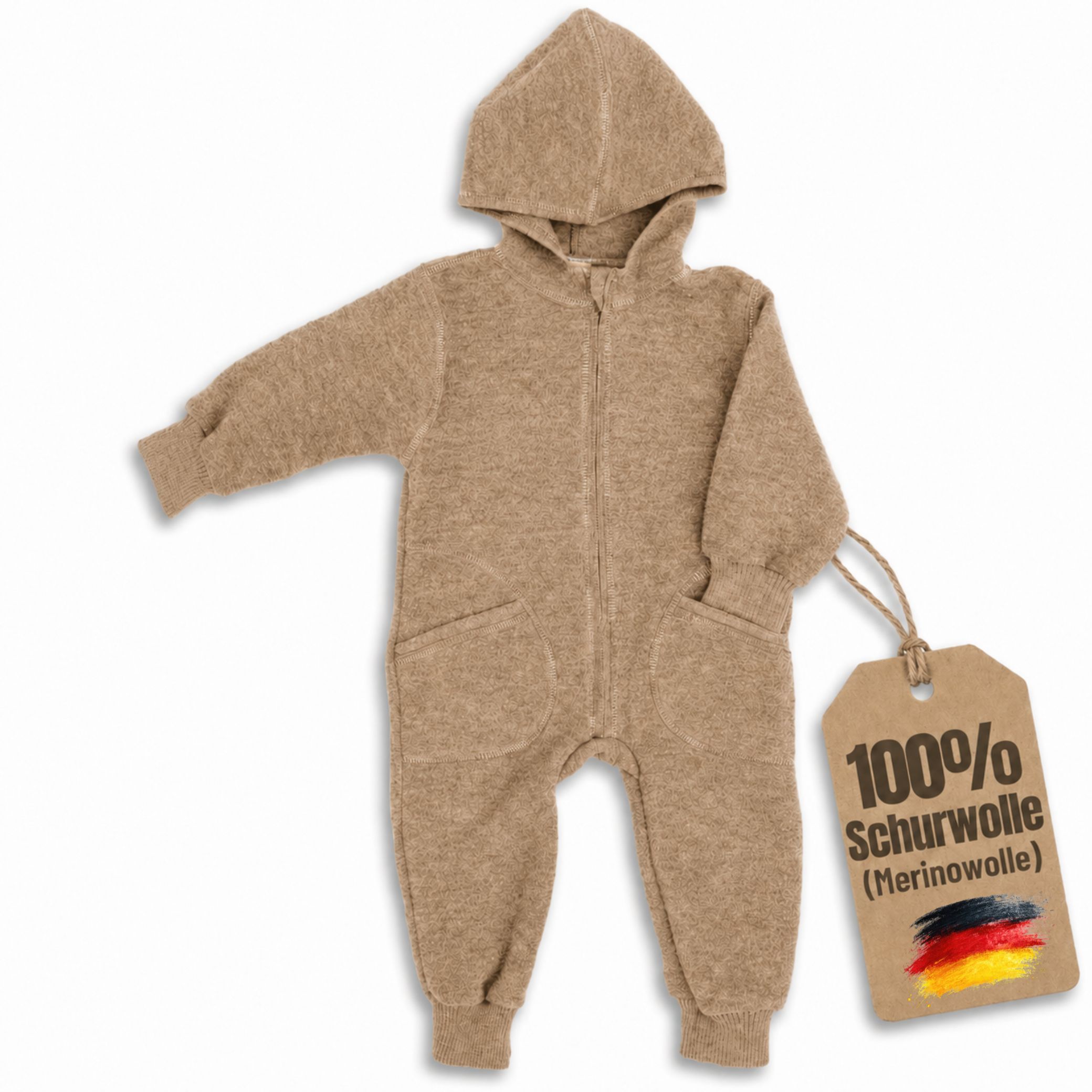 Engel Baby-Overall mit Kapuze und Reißverschluss TOP
