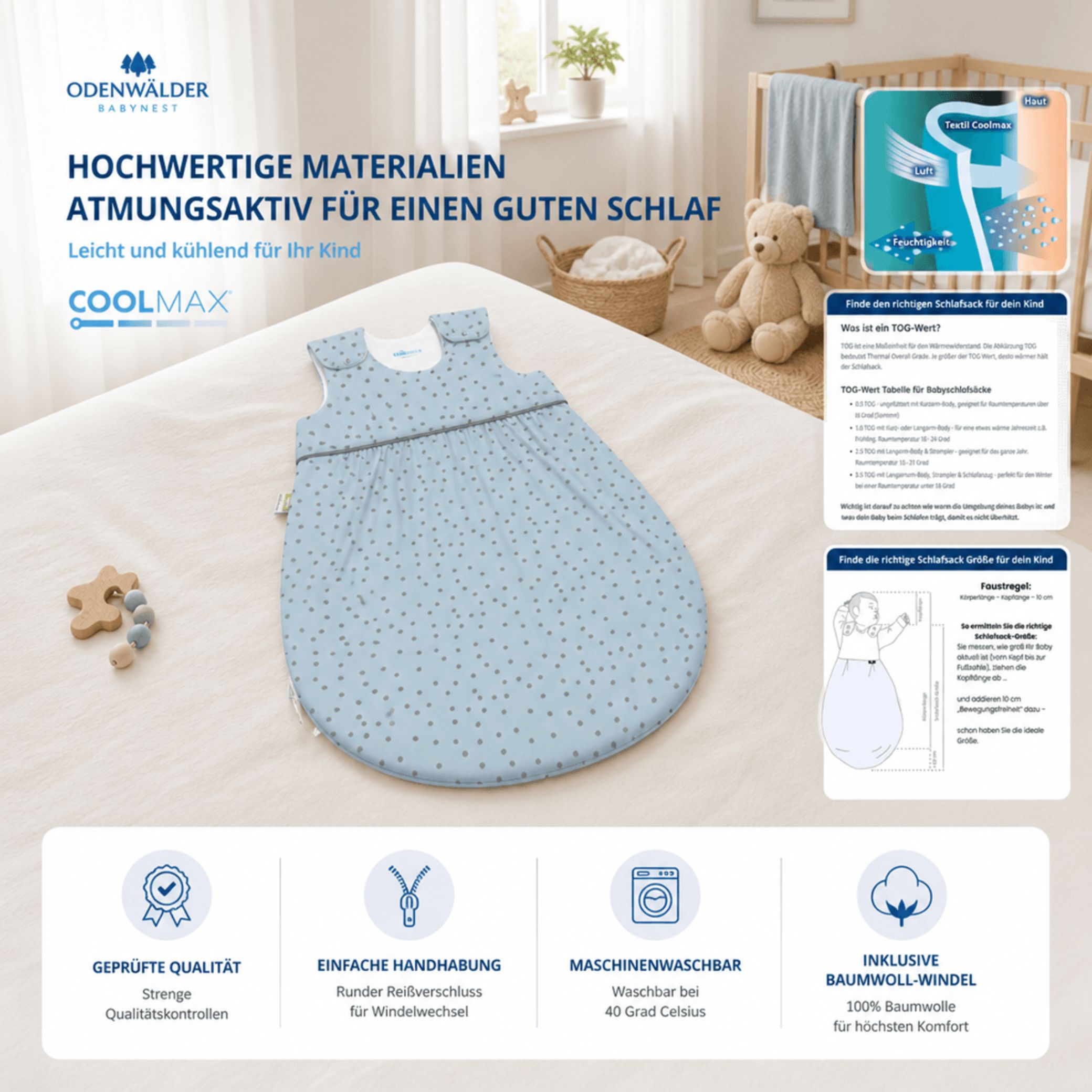 wie lange baby schlafsack Babyschlafsack DREAMY 