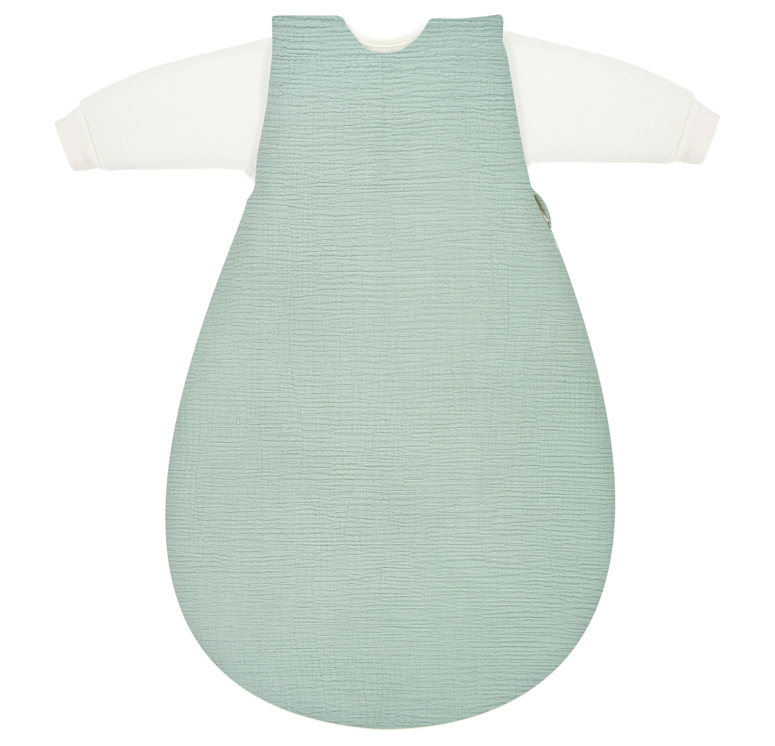 Alvi 4-Season Mull-Schlafsack Baby Mäxchen 2tlg. in Hellgrün Größe 50-56 B-Ware