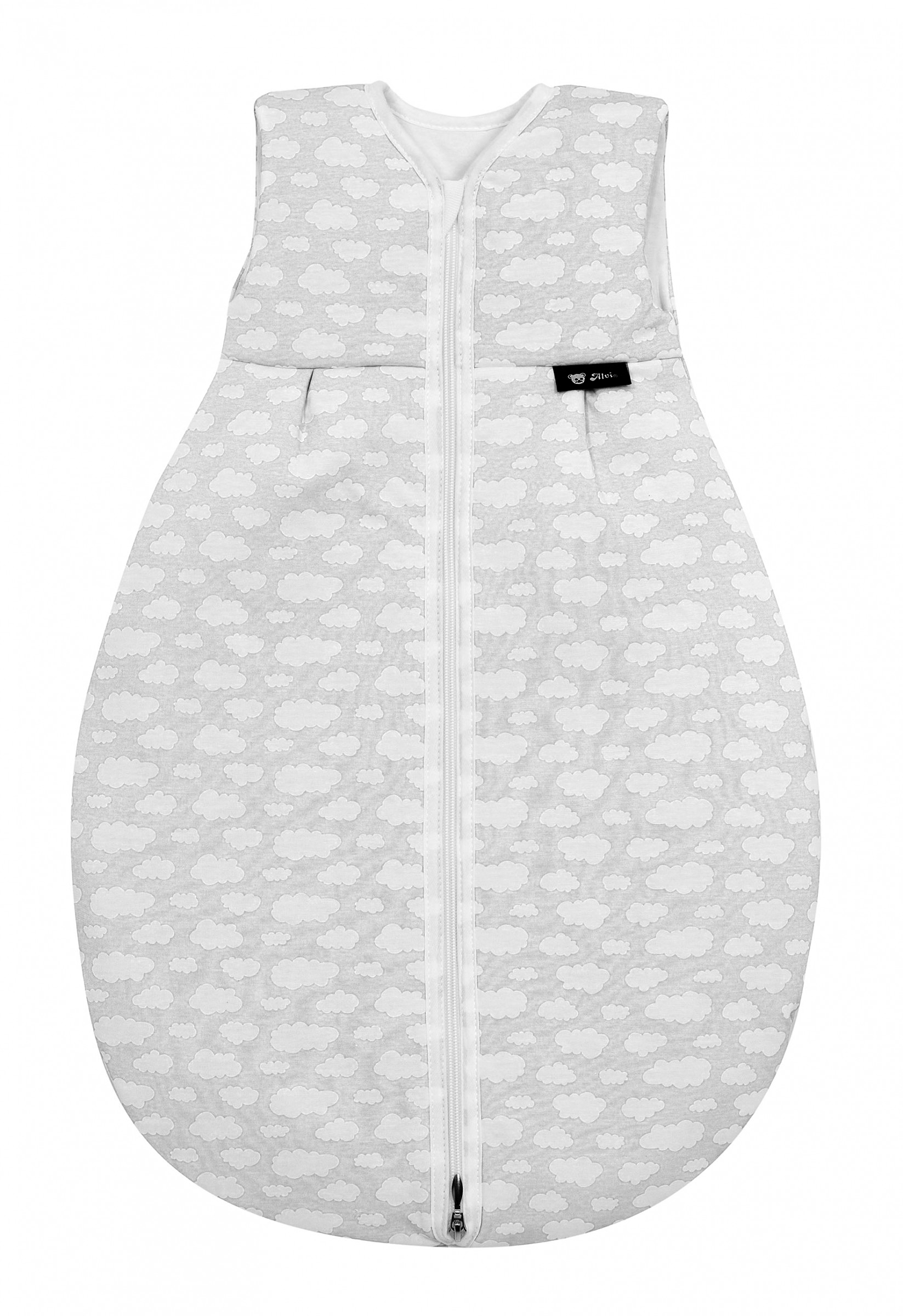 Alvi Schlafsack Mäxchen Thermo Exklusiv Design Wolke Silber, Größe 90 B-Ware