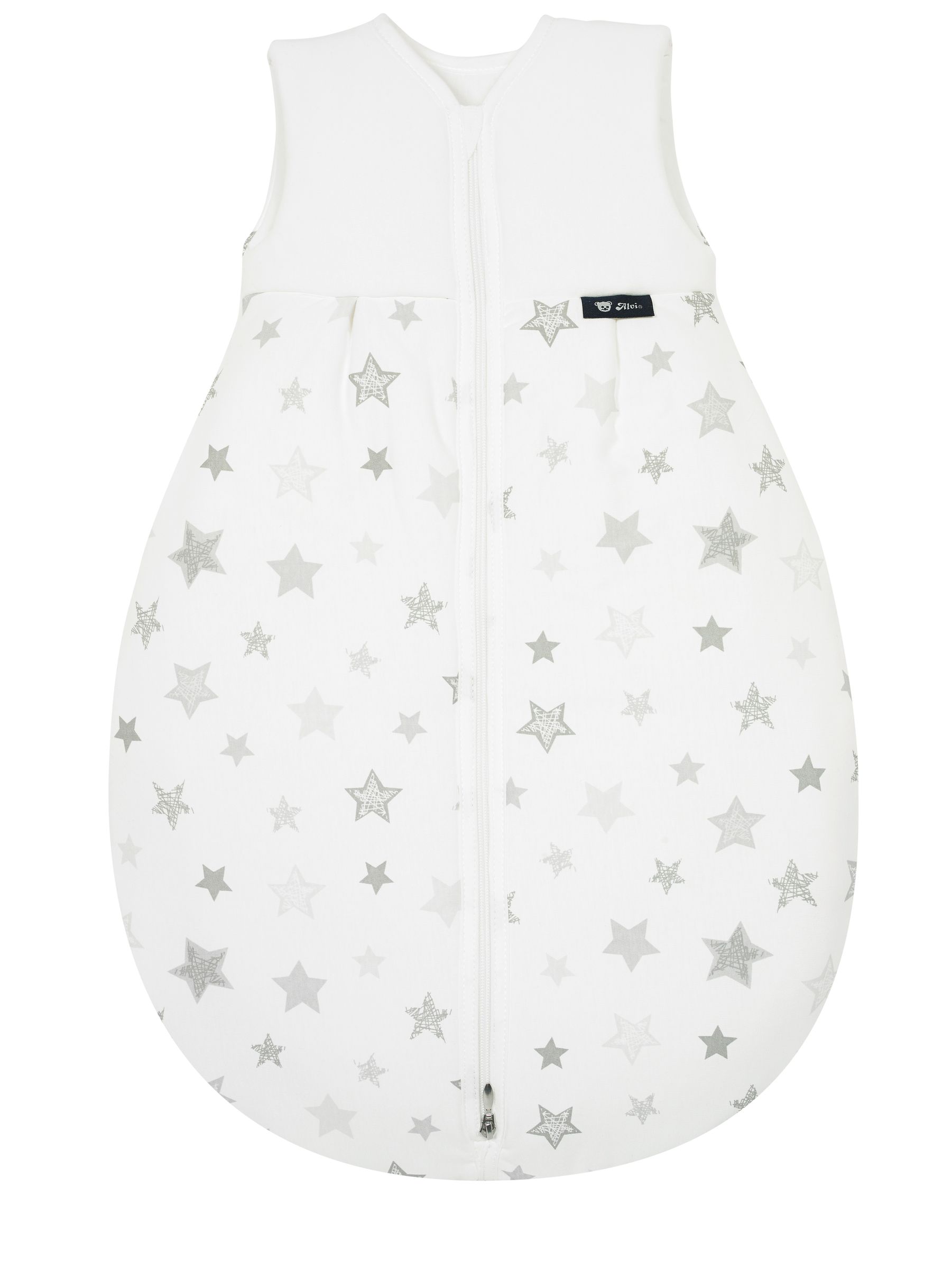 Alvi Schlafsack Mäxchen Thermo Exklusiv Silver Stars Silbergrau Gr. 100 B-Ware
