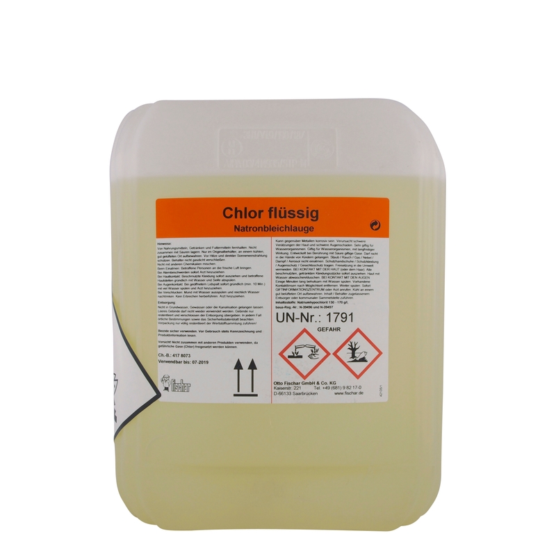 Chlor flüssig 10 L / 12,5 kg (Natronbleichlauge)