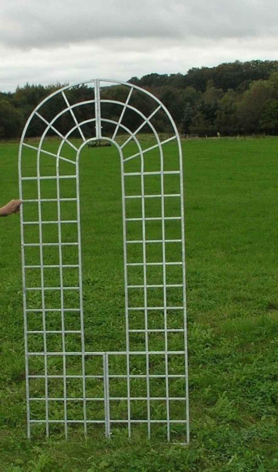 Landhaus Rankgitter Spalier Rankwand Rankhilfe Quattro Feuer verzinkt Grün 