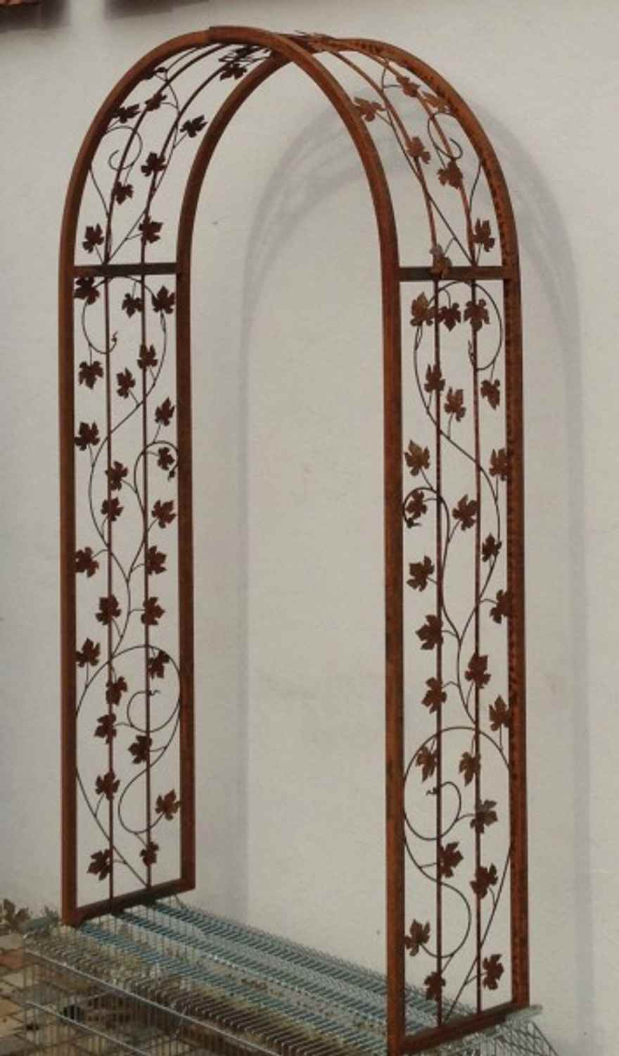 Rundbogen Laubengang MASSIV 30 ROHR Rosenbogen Bachus-RB 120/220 Roh Rost Rostig
