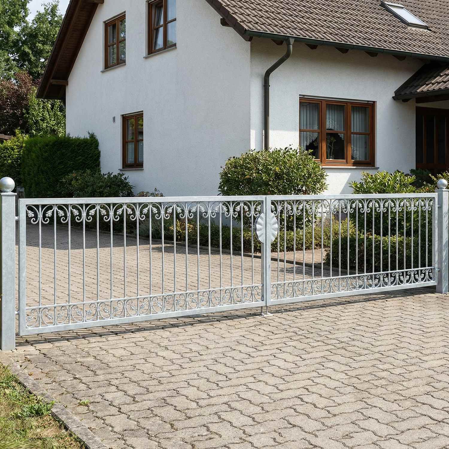 Gartentor Hoftor Metall Schmiedeeisen Monaco-FT600/100S P.-Set 120 Verzinkt Gartentor Hoftor Metall Schmiedeeisen Monaco-FT600/100S P.-Set 120 Verzinkt