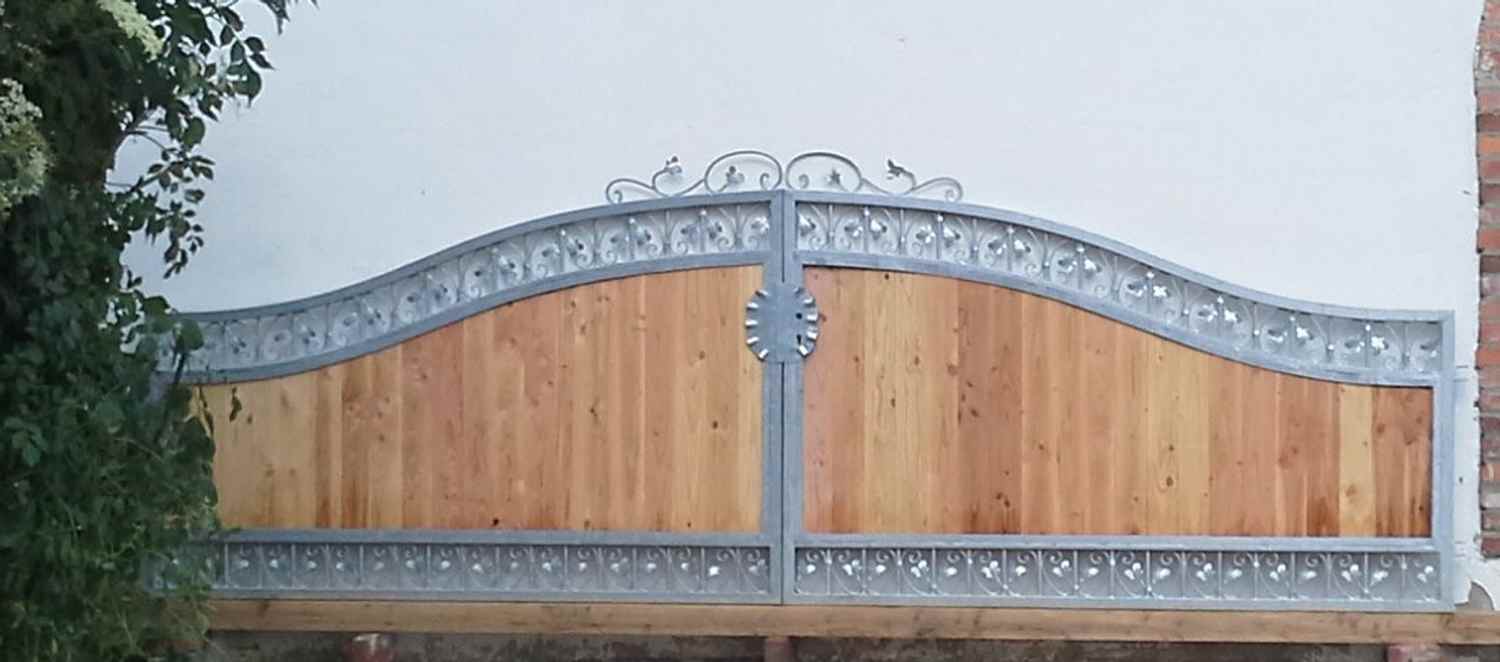 Gartentor Hoftor Tor Monaco-GT450/100S-BB Blickdicht Metall Feuer Verzinkt