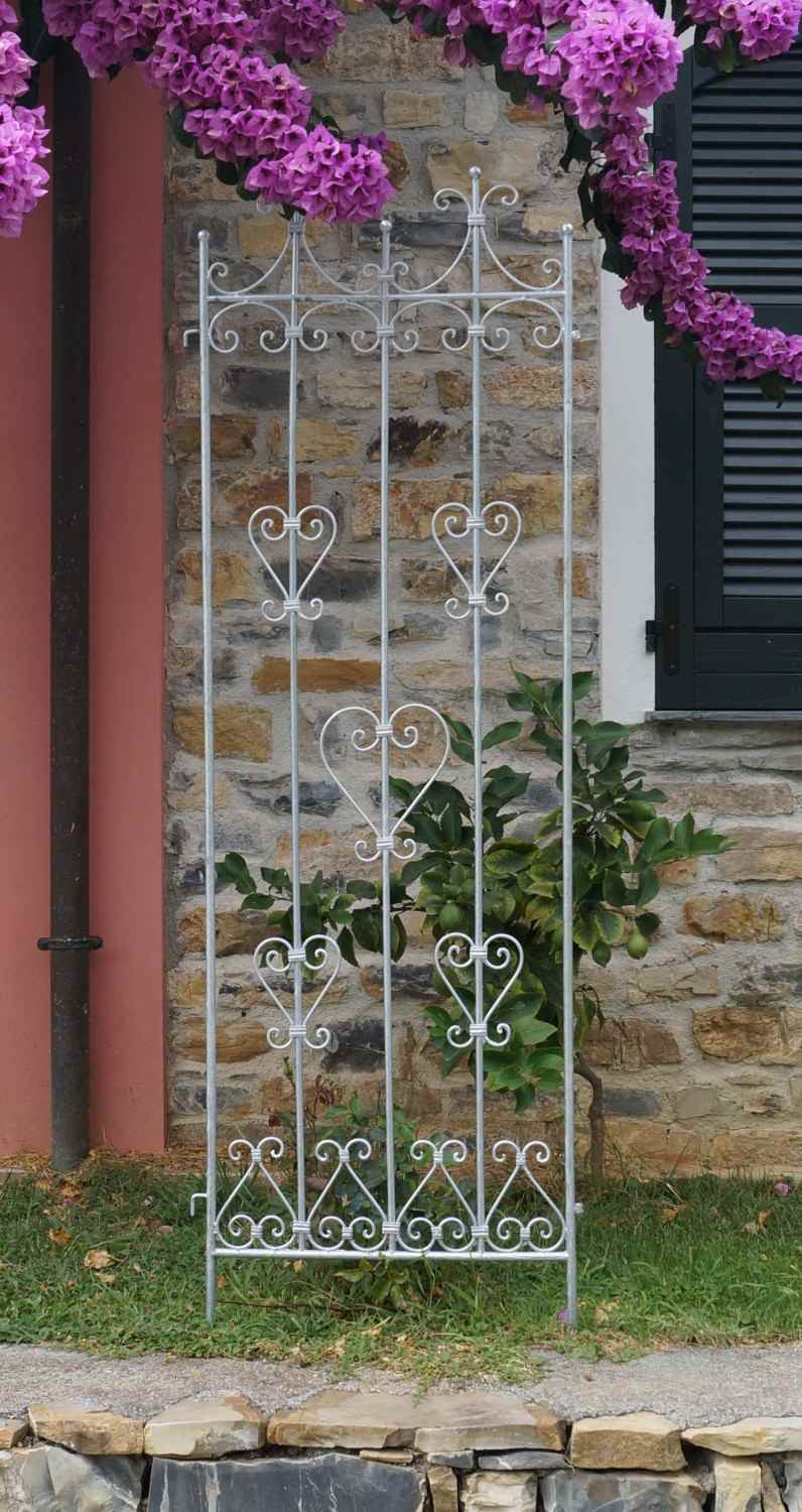 Metall Eisen Rankgitter Spalier Rankzaun Savona Feuer verzinkt Kletterrose