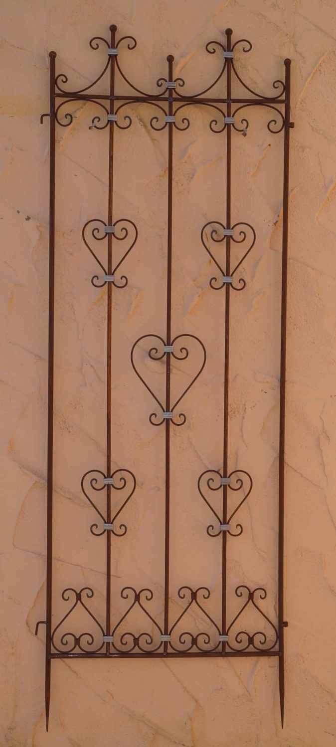 Eisen Metall Stahl Rankgitter Spalier Rankzaun Savona Roh Rost Kletterrose