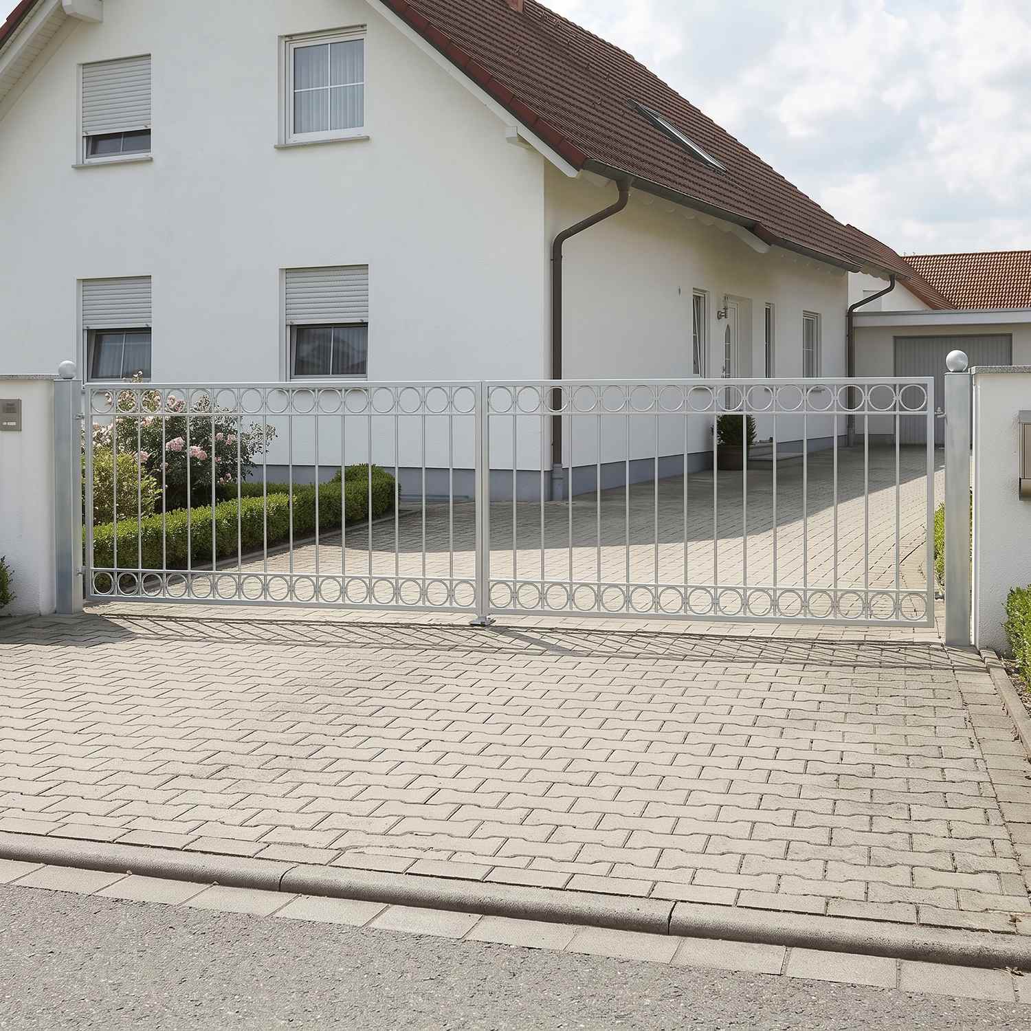 Metall Gartentor Hoftor Einfahrtstor Eisentor Anello-FT400/100R Riegel Verzinkt Metall Gartentor Hoftor Einfahrtstor Eisentor Anello-FT400/100R Riegel Verzinkt