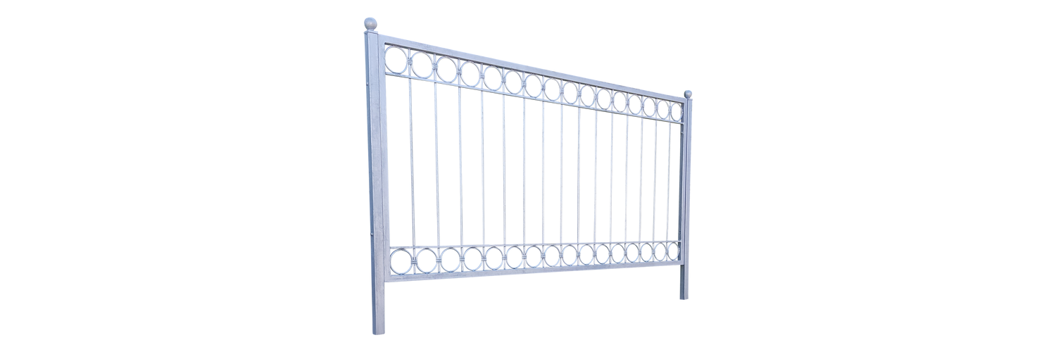 Metallzaun Schmiedeeisen Gartenzaun Zaun Zäune Anello-Z100/200 Feuer verzinkt Metallzaun Schmiedeeisen Gartenzaun Zaun Zäune Anello-Z100/200 Feuer verzinkt