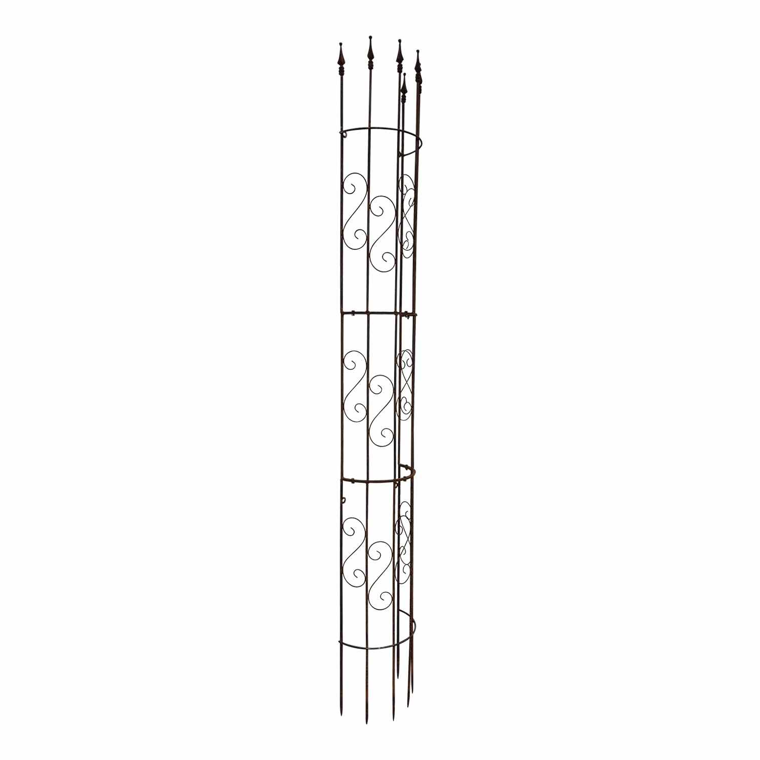 Rankgitter Spalier Rankhilfe Fallrohr Pisa XXL Clematis Roh Rost halbrund 275cm